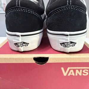 Vans Black and White Low-Top Skate Sneakers